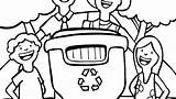 Coloring Pages Trash Getcolorings Kids Recycling sketch template
