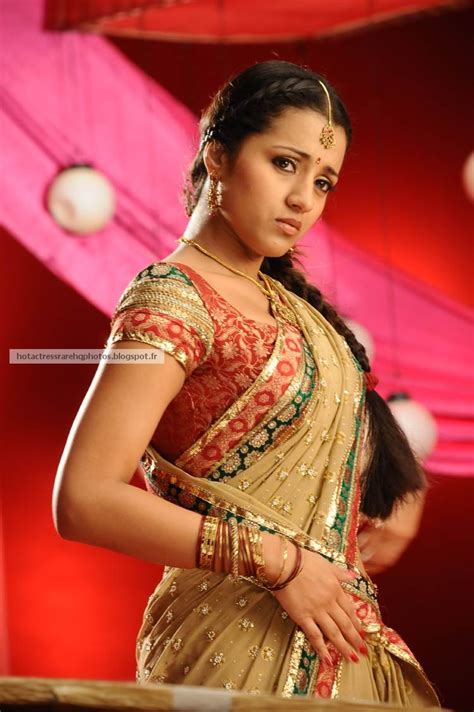 hot indian actress rare hq photos tamil actress trisha krishnan beautiful expressions in half