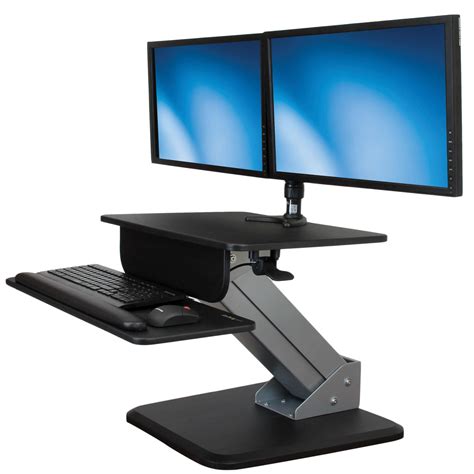 amazoncom startechcom dual monitor sit  stand workstation