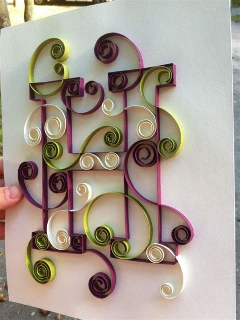 custom created quilled letters   allthingsmadebykelly paper
