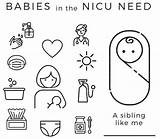 Nicu Coloring Sibling Babies Siblings Initiative Days sketch template