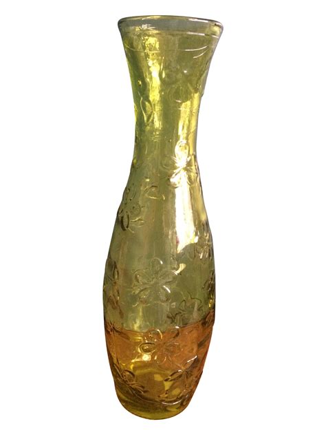 Green Glass Flower Vase Chairish