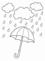 Rain Coloring Pages Printable Print sketch template