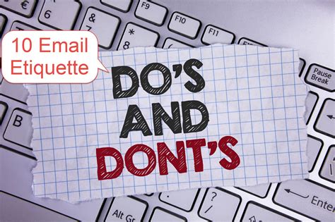 10 email etiquette do s and don ts — email overload solutions