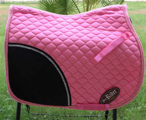 horse quilted english saddle pad tack trail riding turquoise  ebay