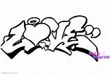 Graffiti Coloring Pages Lineart Printable Adults Color Kids Print sketch template