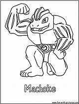 Coloring Pokemon Pages Machoke Machamp Fighting Colouring Printable Color Print Getdrawings Getcolorings Kids sketch template