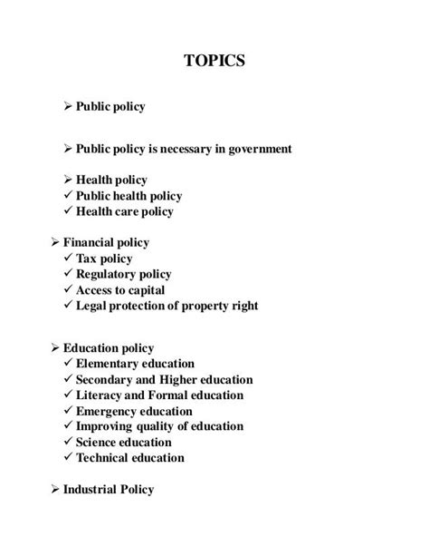 health care policy topics  great essay    topic