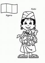 Coloring Around Pages Nigeria Children Kids Clipart Nigerian Kid Country Library Template Templates Popular sketch template