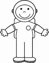 Coloring Astronaut Front Kids Wecoloringpage sketch template