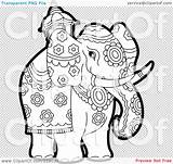 Elephant Outline Coloring Pageant Illustration Rf Royalty Clipart Lal Perera sketch template