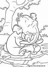 Coloring Pages Pooh Winnie Elephant Heffalump Printable Kids Disney Book Adult Choose Board Color Cartoon Sheets sketch template