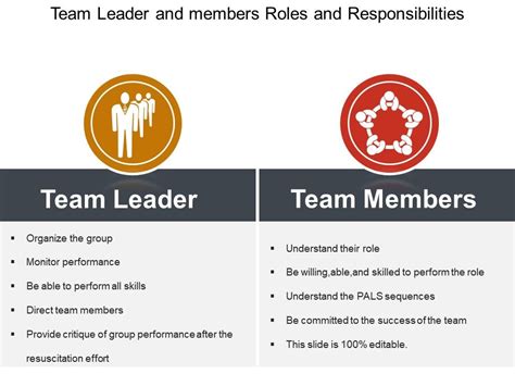 team leader  members roles  responsibilities