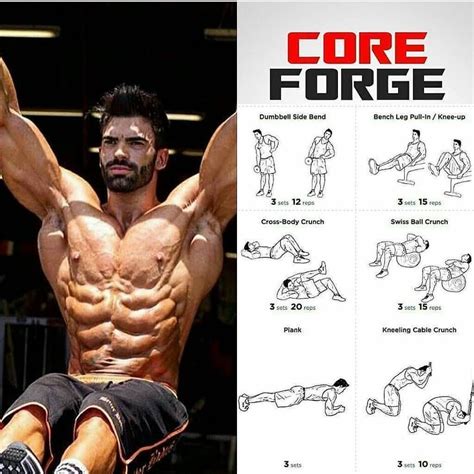 Core Forge Abs Dumbbell Side Band Bench Leg Pull In Knee Up Cross