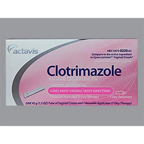 Clotrimazole Vaginal Usp 1 Cream For Vaginal Yeast Infection 45 Gm