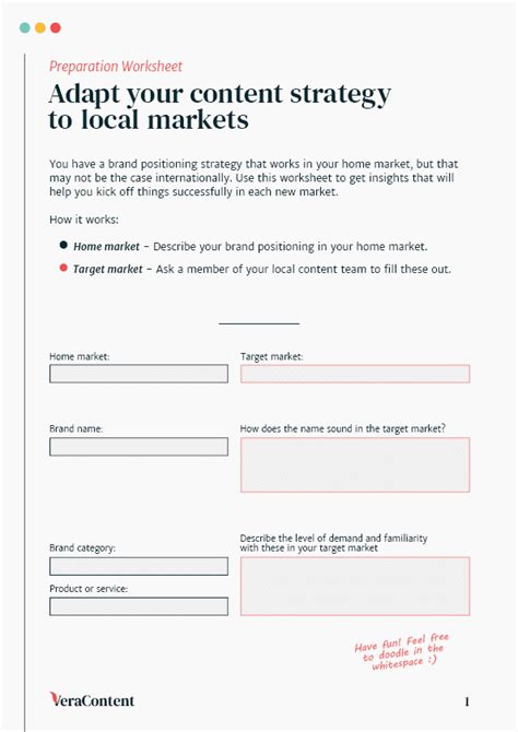 worksheet adapt  content strategy  local markets veracontent