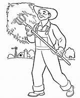 Coloring Pages Farmers Community Helpers Farm Printable Colouring Books Grass Preschool Wouldn Kid Took Hat Who sketch template