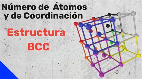 numero de atomos estructura bcc  numero de coordinacion vecinos mas cercanos bcc youtube