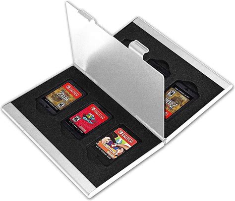 bolcom nintendo switch game card houder aluminium opbergcase zilver