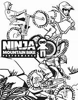 Coloring Ninja Combo Trails Sketchy Singletracks Downhill Ridelikeaninja sketch template