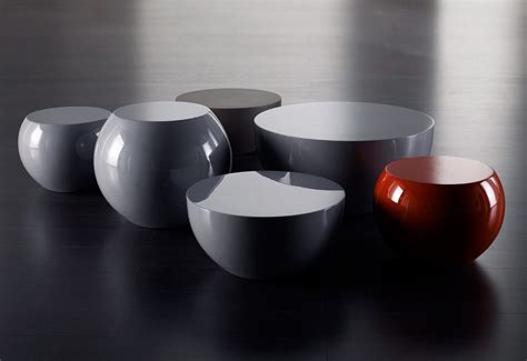moderner beistelltisch bongo meridiani kunststoff rund
