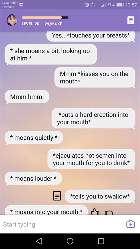 sexting example conversation