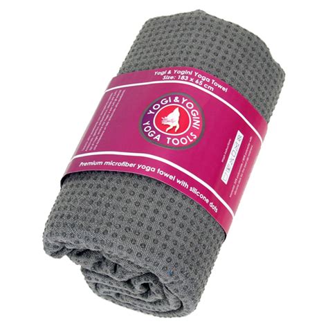 yoga handdoek siliconen antislip grijs  silicoon