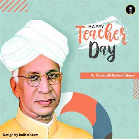modern happy teachers day wishes banner  dr radha krishna