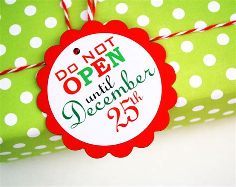 christmas tags   open  dec  package labels