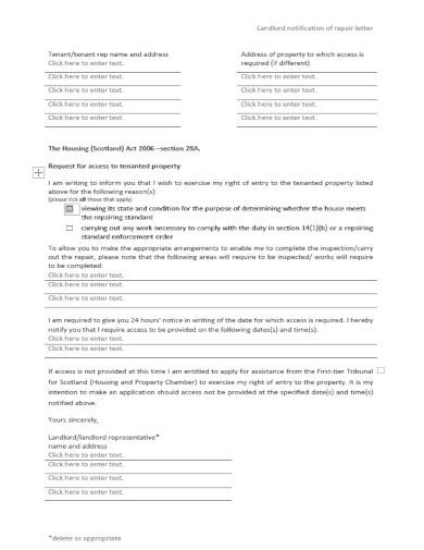 property inspection notice  tenant template property walls