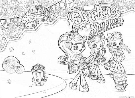 shopkins shoppies girls coloring pages printable