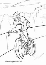 Malvorlage Rennrad Radrennen Fahren Fahrrad sketch template