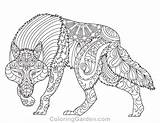 Wolf Coloring Pages Adults Adult Coloringgarden Printable Print Sheets Pdf Animal Dog Books Mandala Color Drawing Drawings Patterns Description Format sketch template