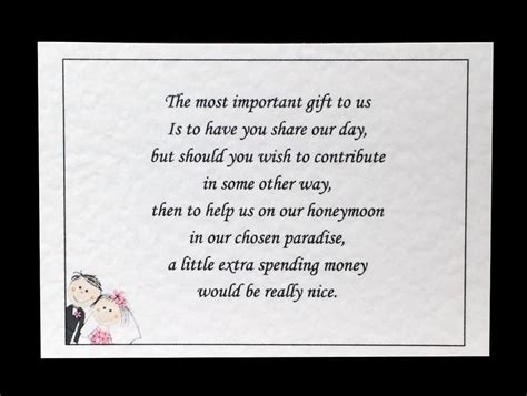 personalised wedding money poem honeymoon  cards ebay
