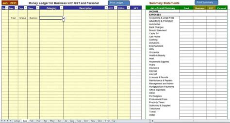 basic accounting template  small business spreadsheet templates