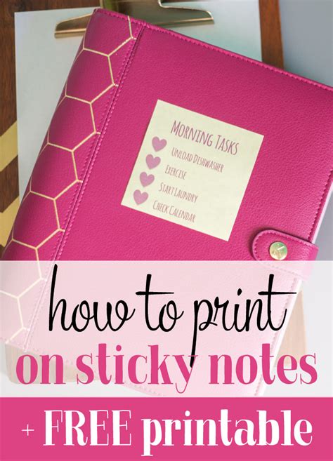 How To Print On Sticky Notes I Heart Planners