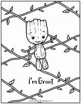Baby Groot Coloring Printable Use Freebie Purpose Terms Thank Commercial Personal Enjoy Please Only Do sketch template