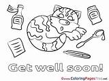 Coloring Soon Well Pages Cat Better Kids Feel Grandpa Albanysinsanity Sheet Getcolorings Card Printable Color Getdrawings Miracle sketch template