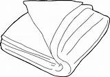 Blanket Clip Outline Fabric Folded Clipart Vector Cartoon Illustrations Illustration Towel Royalty sketch template