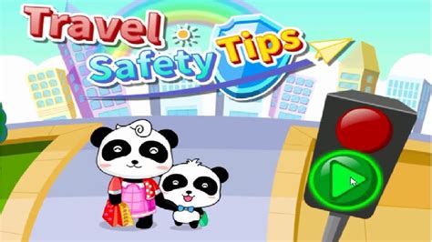baby panda games learning safety tips   series  play baby bus