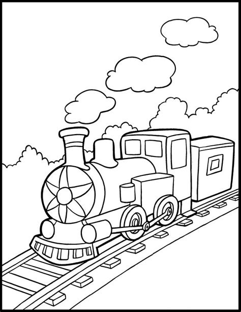el train colouring pages