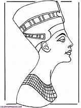 Nefertiti Queen Pages Coloring Getcolorings Printable sketch template