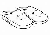 Slippers Pantofole Pantoffels Tratteggio Scarabocchio sketch template