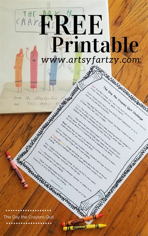 day  crayons quit activities   printable