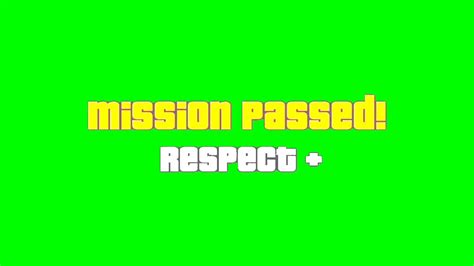 Gta Mission Passed Green Screen Bass Boosted Youtube