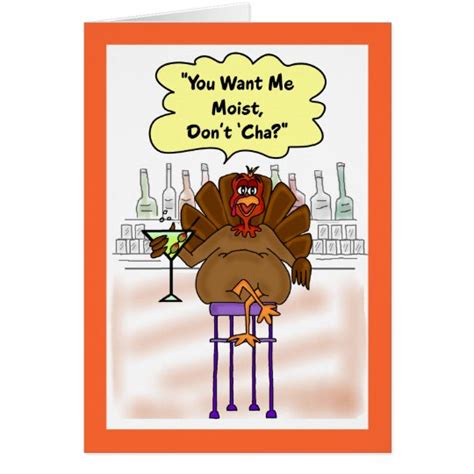 funny thanksgiving card moist turkey card