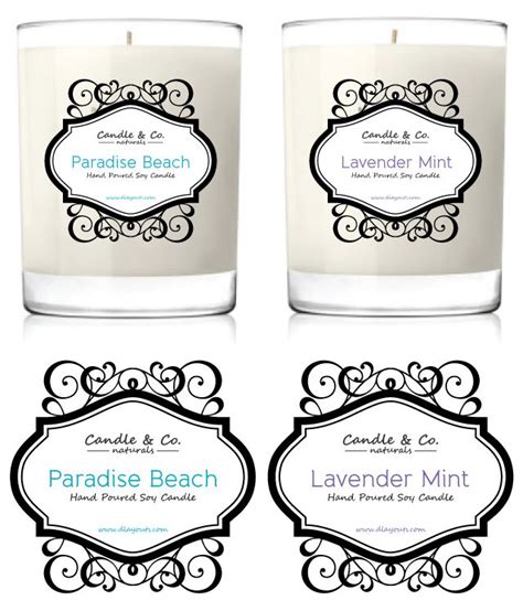 dlayouts professional templates  designer soy candles labels