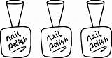 Nail Polish Coloring Clip Clipart Sweetclipart sketch template