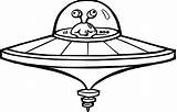 Saucer Alien Pages sketch template