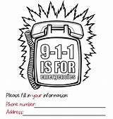 911 Colouring Story Cameron Kids Calls Call Children sketch template
